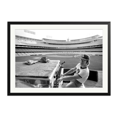 Elton John rehearses at Dodger Stadium