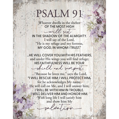 Psalm 91 - Unframed Graphic Art on MDF