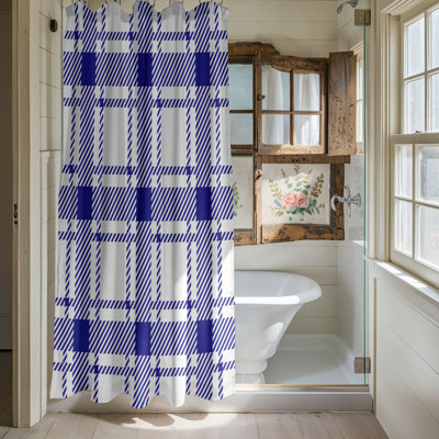 Classic Navy Plaid - Premium Shower Curtain -  MentionedYou, SC_260624_0035M