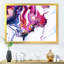 Rose et bleu liquide Art Universe sur blanc - reproduction d'art moderne sur toile-67388252-67388239