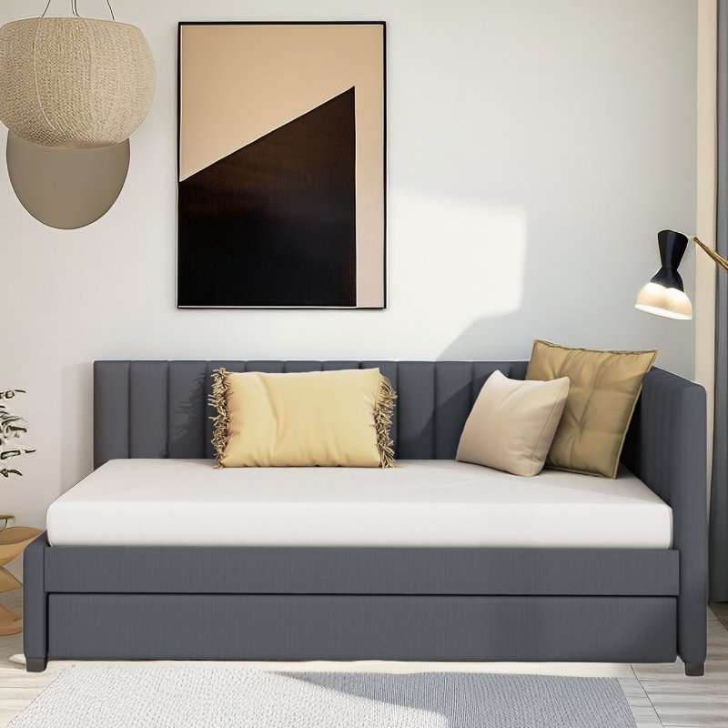 Vusala Upholstered Daybed, Gray
