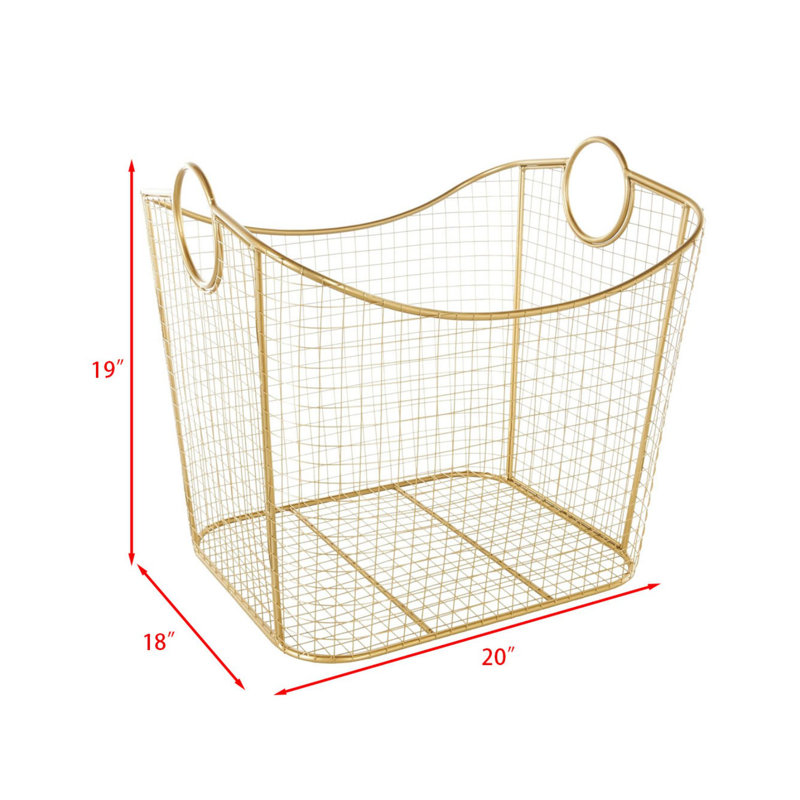 Joss & Main Basket, Gold