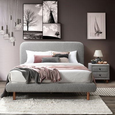 Table de chevet rembourrée Grey Boucle