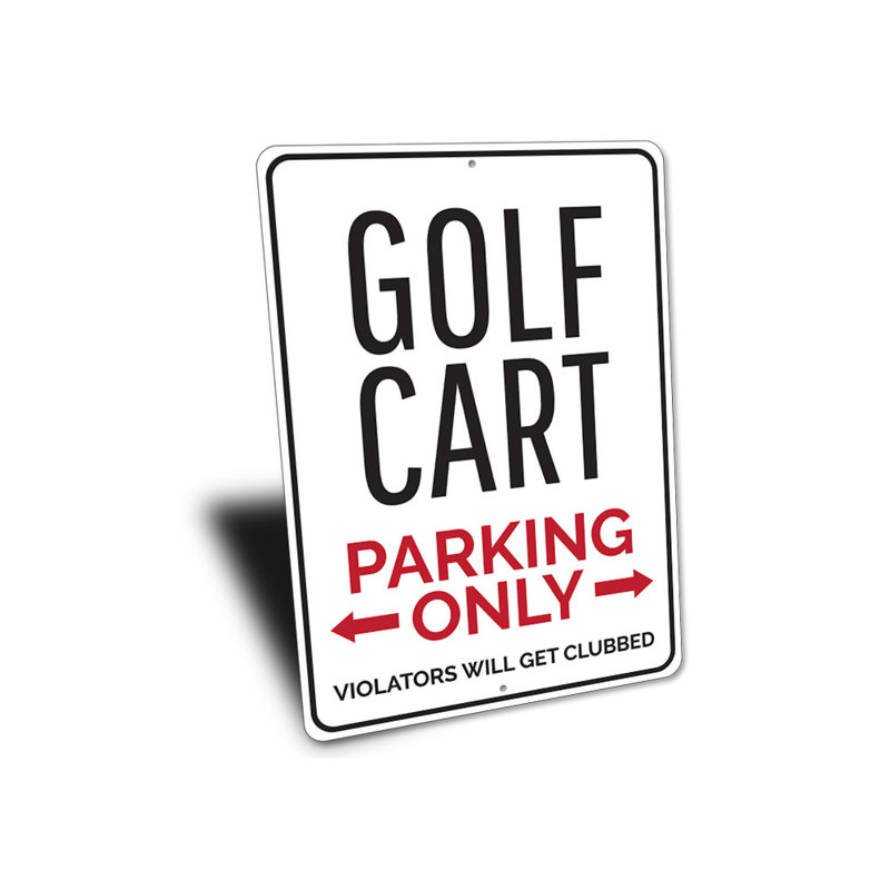 Enseigne de golf en aluminium, H 18 po x l 12 po x P 0,06 po