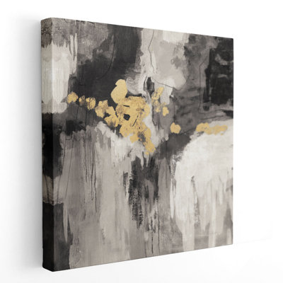 «Sparkle Abstract III Black and White», reproduction d'art sur toile