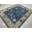 Tapis bleu en laine noué à la main 8 pi x 10 pi Mahal