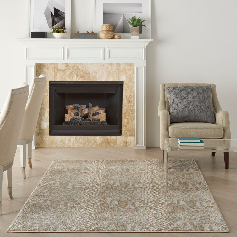 Damask Area Rug, Rectangle 244cm x 305cm