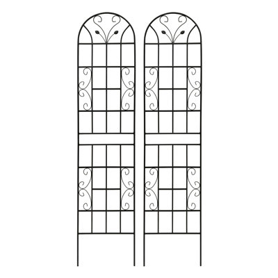 2 Pack Metal Garden Trellis 86.7" X 19.7" Rustproof Trellis For Climbing Plants Outdoor Flower Support