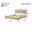 Structure de lit plateforme en bois d'hévéa-87702955-87702956