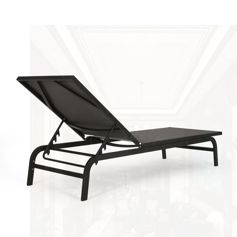 Chaise longue d'extérieur, Gris foncé