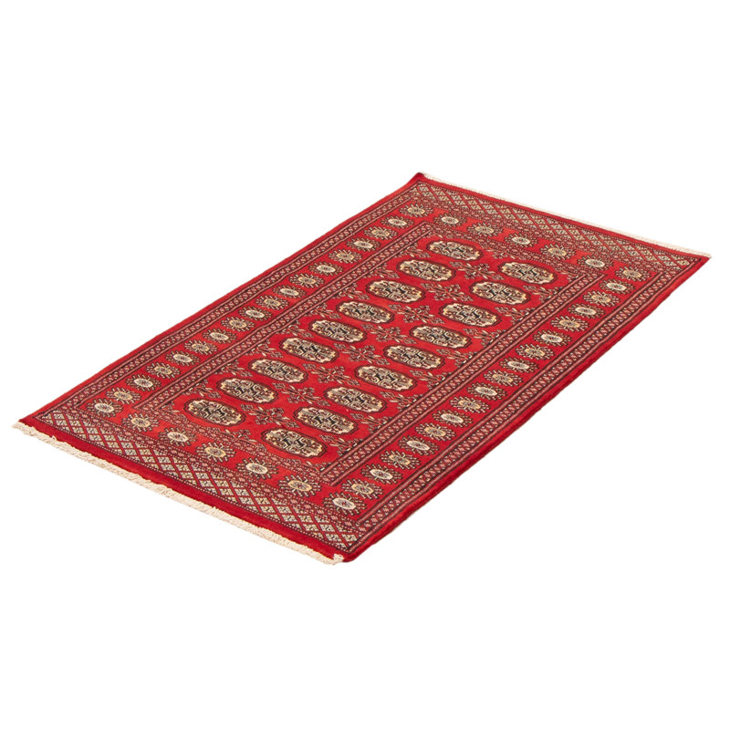 Tapis rouge foncé Malayka Peshawar Bokhara 3 pi 1 po x 4 pi 11 po