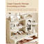 Coiffeuse multifonctionnelle avec tiroir et vitrine