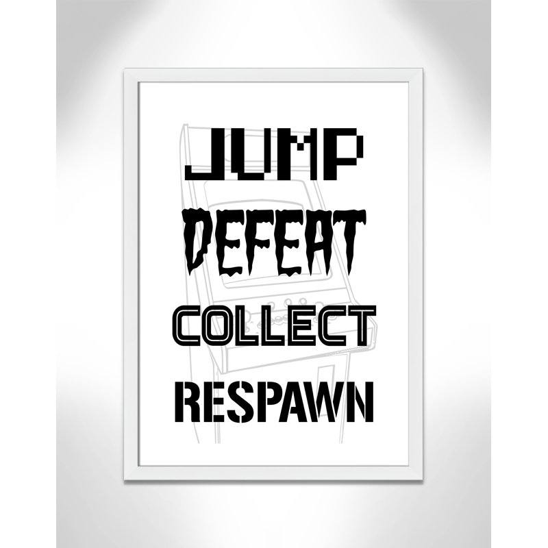 «Gaming Rules 1», impression sur papier, H 34,5 po x l 24,5 po x P 0,63 po, Cadre blanc