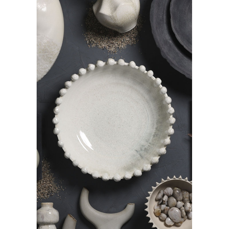 Bol Daryanani, 16 po x 4,25 po, Blanc cassé / blanc