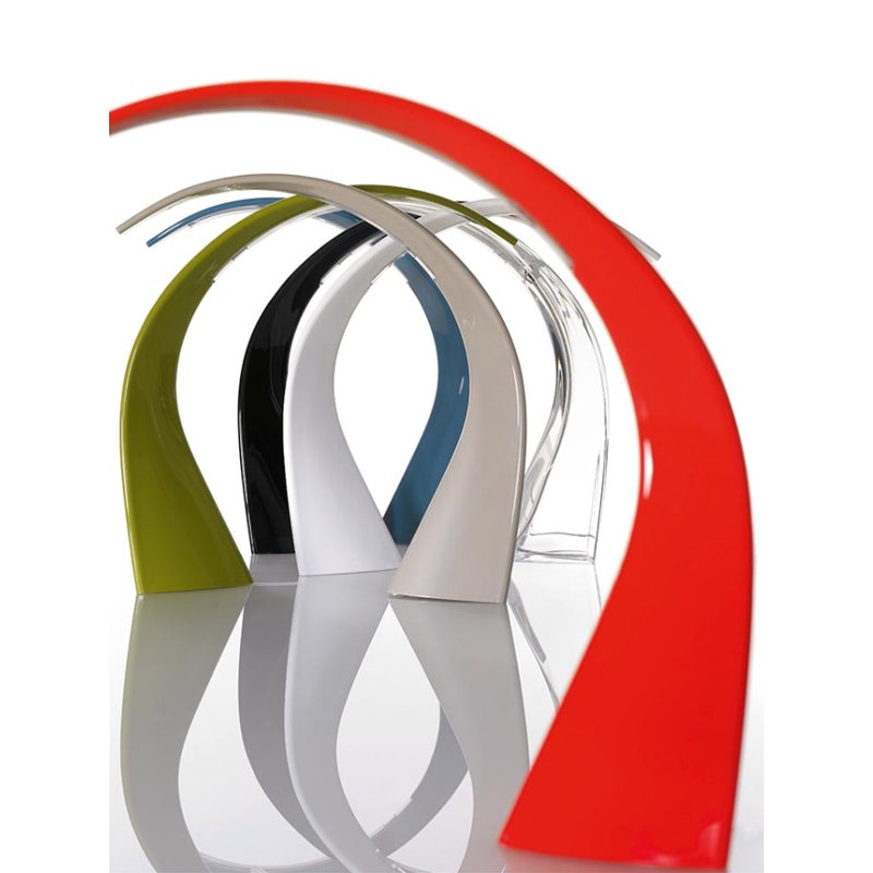 Taj LED Table Lamp, 12.6'' H X 12.2'' W X 3.74'' D, Matte Orangey Red