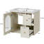 Meuble-lavabo simple 24 po avec comptoir en céramique-822326333