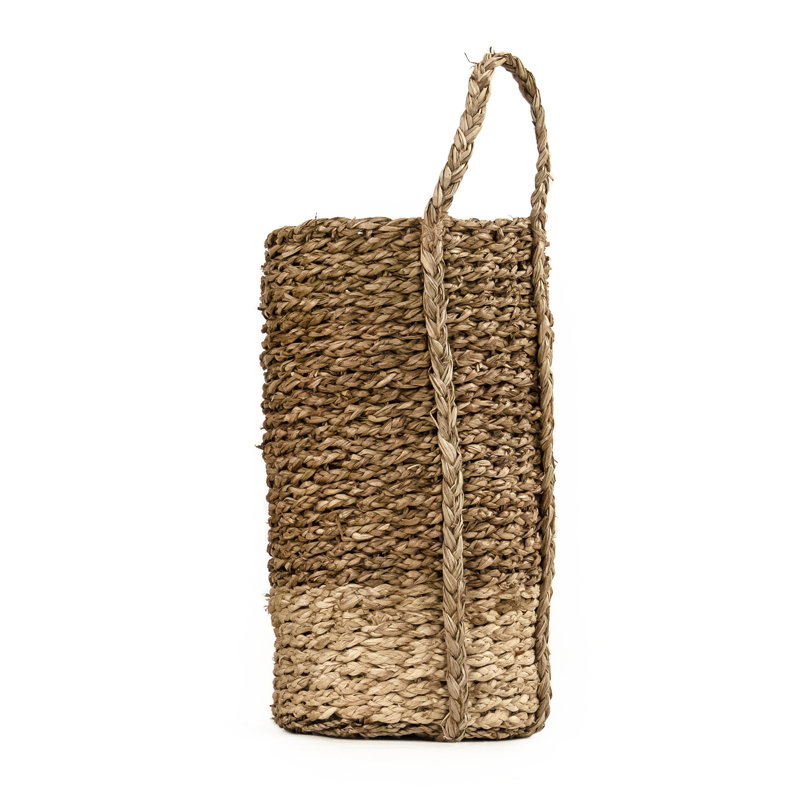 Hand Woven Decorative Basket, 15.5" H x 9" W x 9" D