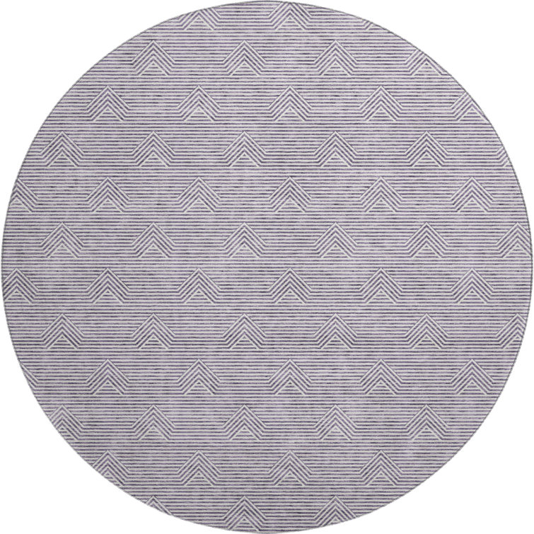 Premium Machine Washable Prisco Purple Rug