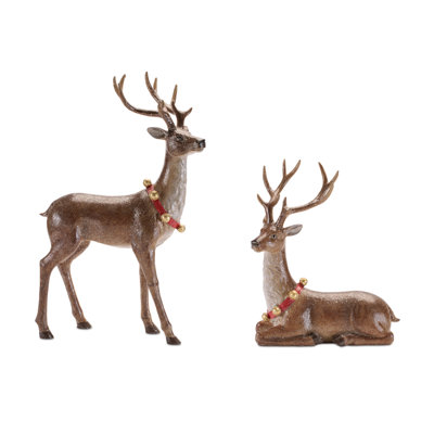 Figurine de cerf scintillant (ensemble de 2)