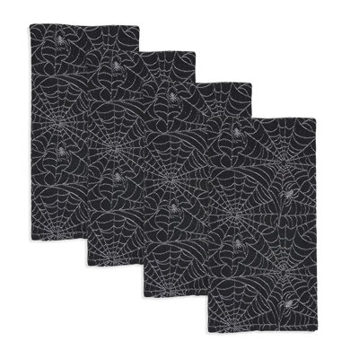 Ensemble de 4 serviettes en toile de coton jacquard Spider Web l 20 po x L 20 po