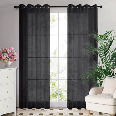 Jamie Eyelet Sheer Voile Curtain Panel
