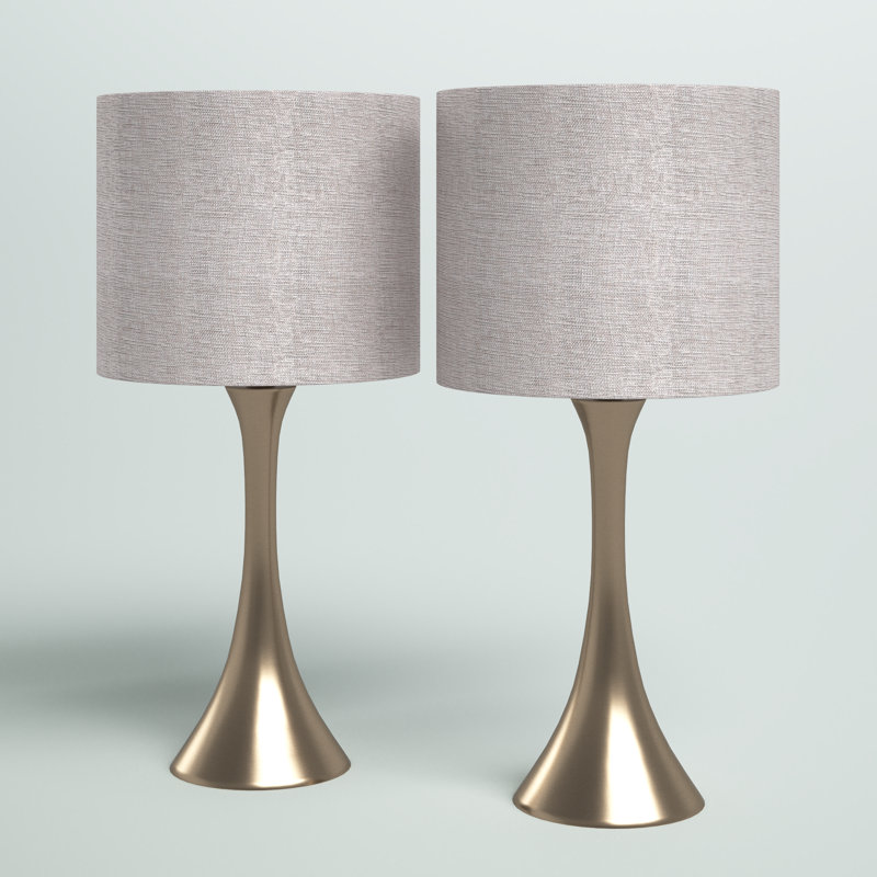 Adonis Metal Lamp, Brass, Off-White
