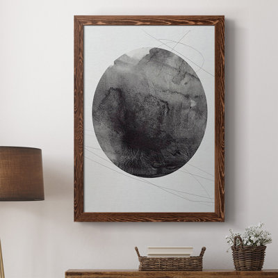 Graphite Moon I, reproduction encadrée de qualité supérieure - prête à être accrochée