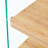 Three-layer bedside cabinet: mdf with wood stickers, tempered glass sides, simple elegant design, ample storage (110 characters)