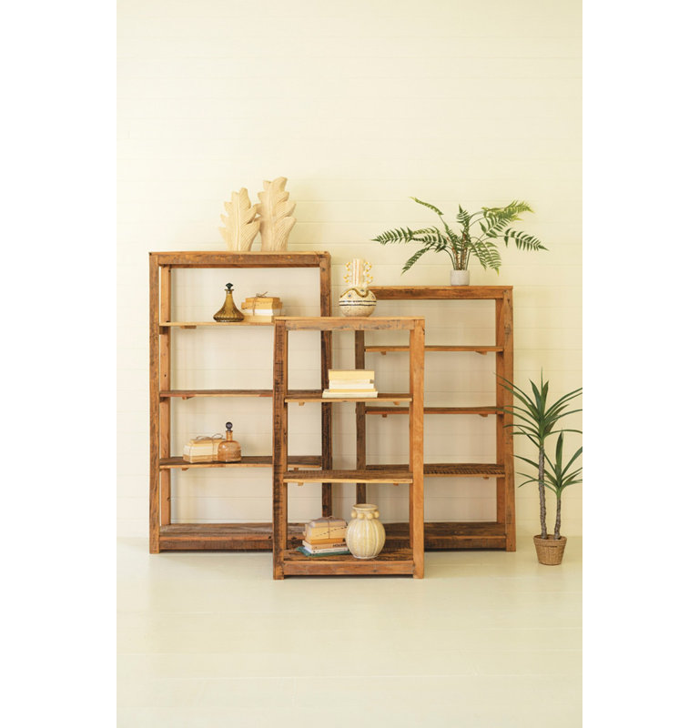 Ensemble de trois étagères en bois recyclé Kalalou