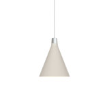 Large Bower Pendant Light In Anodised Aluminium And Dark Green