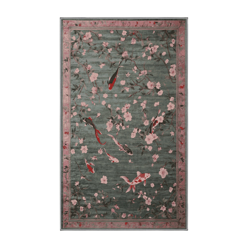 Machine Washable Gray Area Rug, Runner 2' x 5'