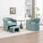 Upholstered Barrel Chair With Ottoman-1721785639