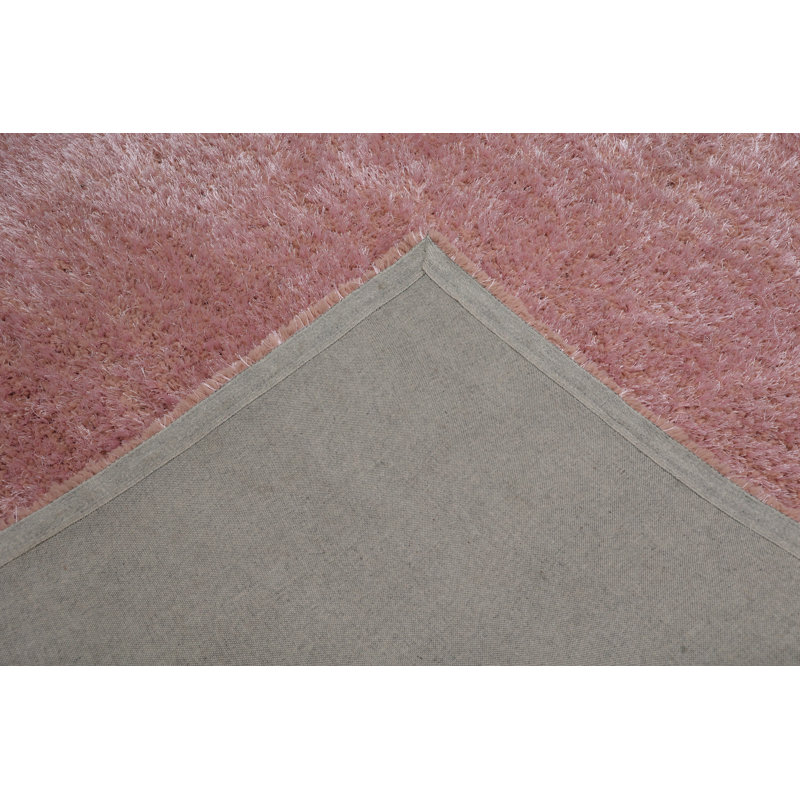 Tapis rose touffeté à la main Huya, Rectangle 8 pi x 11 pi