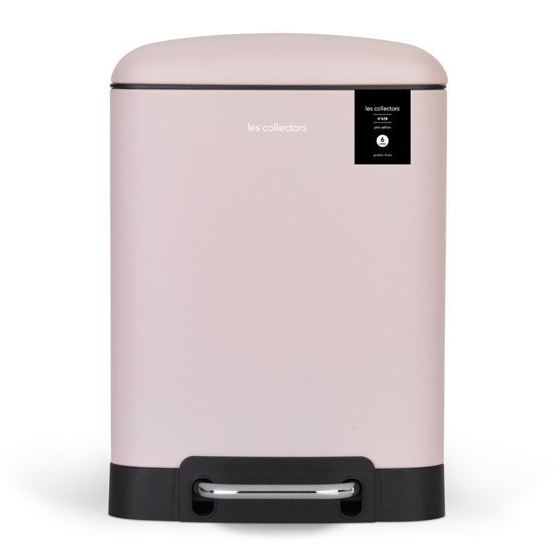 Abfalleimer mit Fußpedal, 6 L, Pink