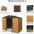 8ft X 4ft Metal Storage Shed With Gloves For Safe Installation - Coffee Backyard Long-lasting Outdoor Needs-118110748
