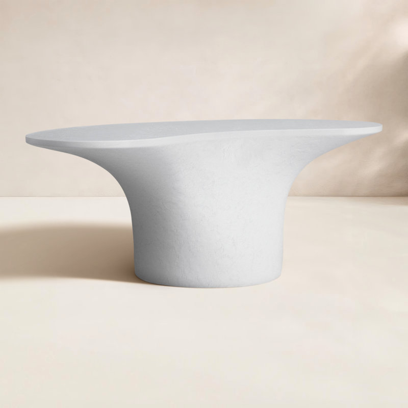 Paisely Outdoor Coffee Table, White