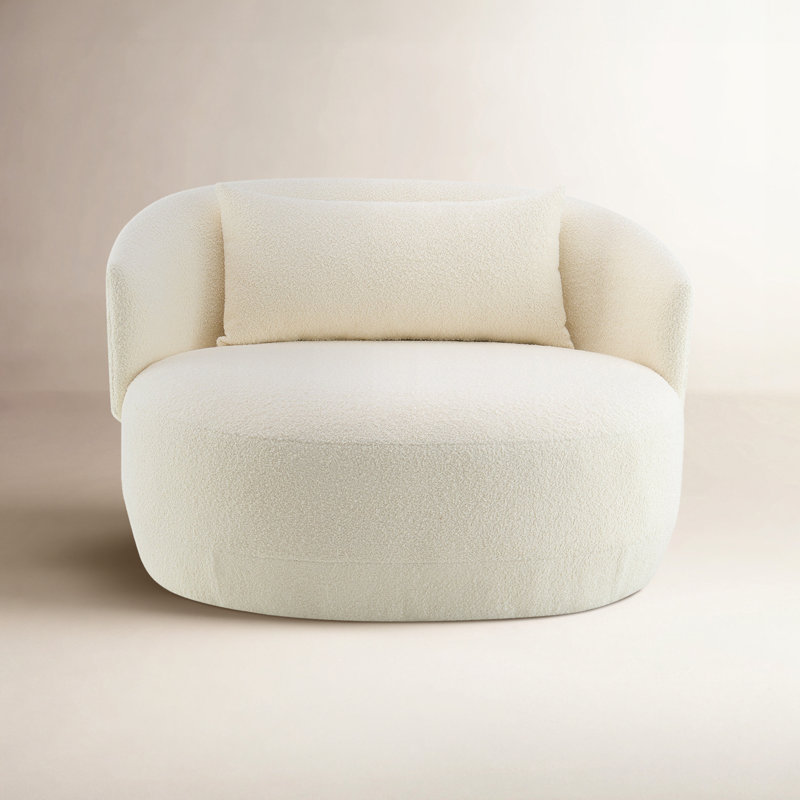 Fauteuil pivotant surdimensionné en tissu Tyndall