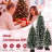 6-Pack Pre-Lit Snow Flocked Pencil Christmas Tree Set – 3FT / 4FT / 5FT Slim Artificial Xmas Trees with Warm LED Lights, 8 Lighting Modes & Flat Metal Base – Space-Saving Holiday Decor for Front Porch, Entryway & Small Apartments