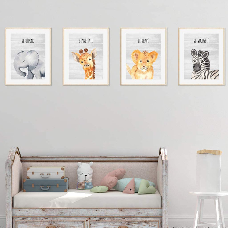 Deeley Animals 4 - Piece Paper Print