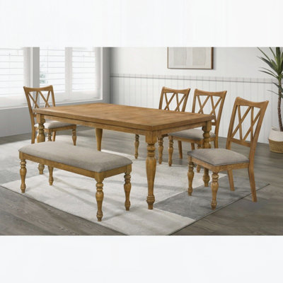 Ensemble de 2 chaises de salle à manger en bois antique