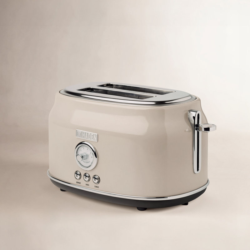 HADEN Dorset 2-Slice Wide-Slot Toaster, Putty
