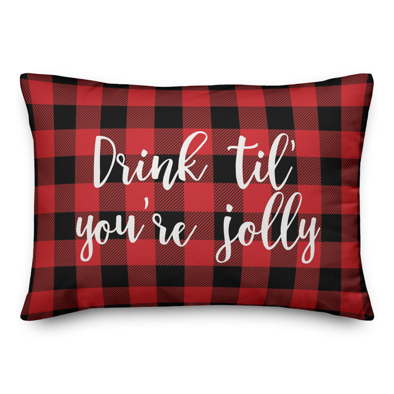  Coussin lombaire à carreaux Drink