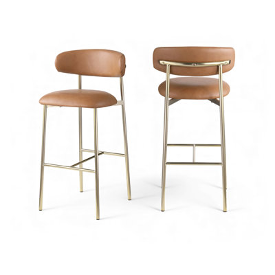 Lupita Vegan Leather Upholstered Bar Stool