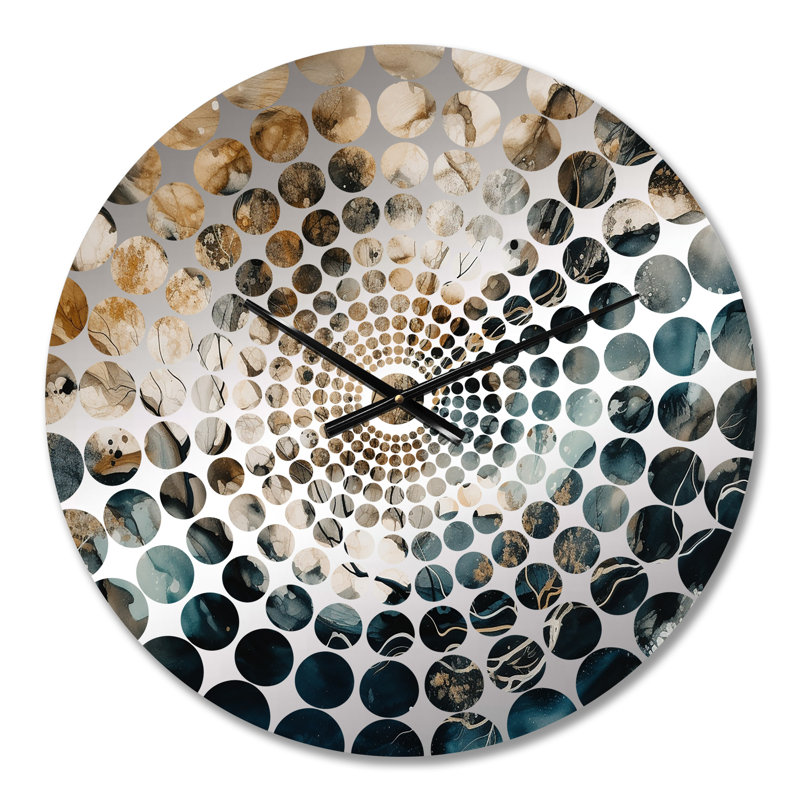 Zyheir - Horloge murale géométrique abstraite, Médium