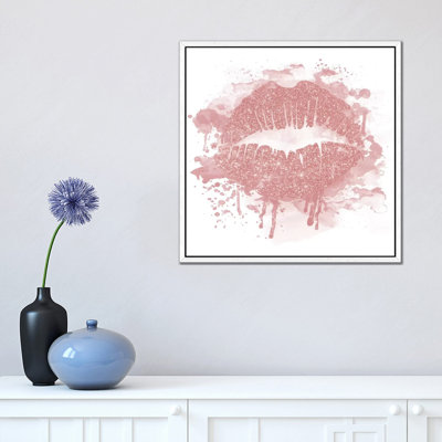 Rose Gold Lips by Natalie Carpentieri - Print on Canvas