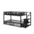 Metal Bunk Bed With Storage Ladder, Bunk Bed Frame With Guardrail-1491806597
