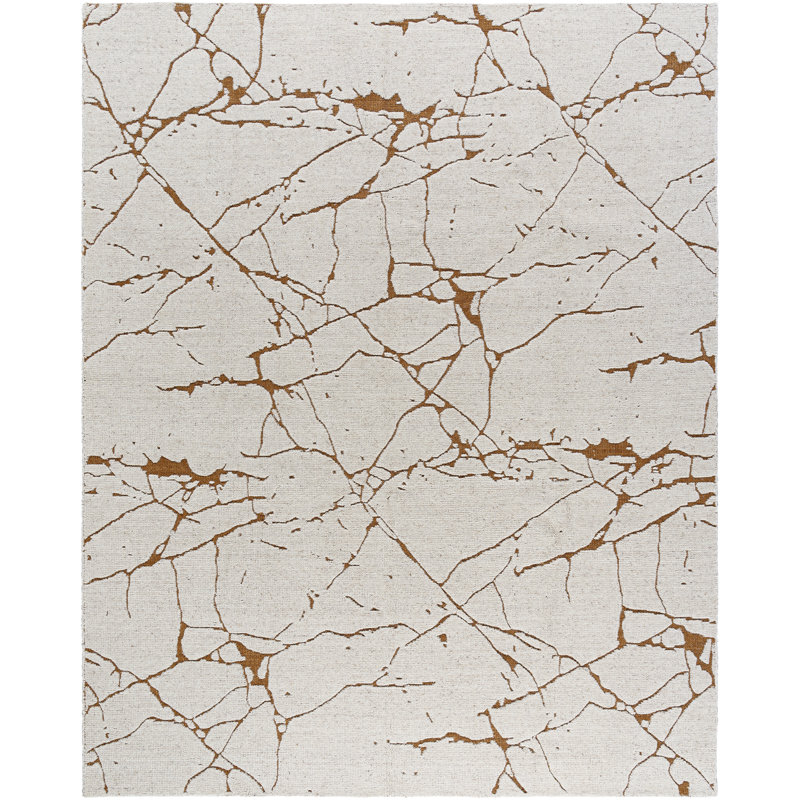 Niran Hand Knotted Abstract Indoor Rug, Rectangle 9' x 12'