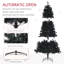Grand arbre de Noël artificiel à ouverture automatique, arbre de Noël non éclairé avec 2132 branches et base en acier-715525931