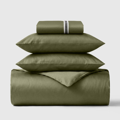 100% Cotton Sateen 460 Thread Count 4-Piece Bedding Set
