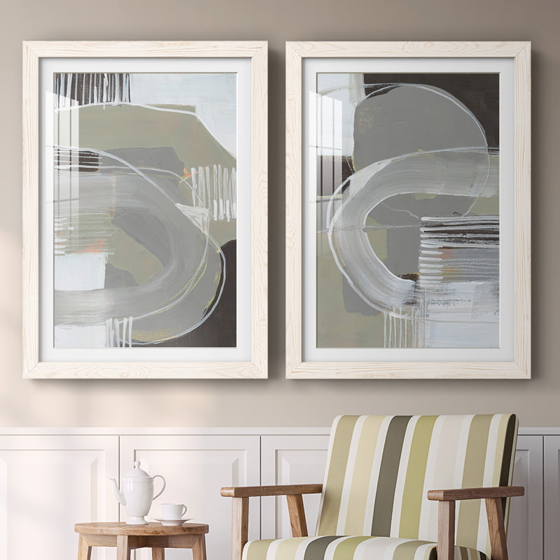«Arching Neutrals I-Premium», reproduction encadrée prête à être accrochée, Blanc, H 27,5 po x l 75 po x P 1,5 po
